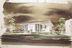 Item #03-0080 Design for Santa Rosa Savings, California. Millard Sheets