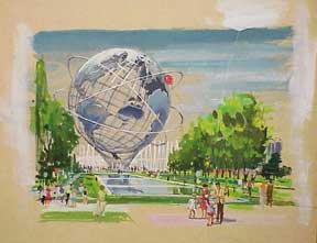 Item #03-0118 Unisphere (a.k.a. Globitron) ,Symbol of New York World's Fair. Millard Sheets