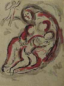 Item #03-0134 Hagar in the Desert. Marc Chagall