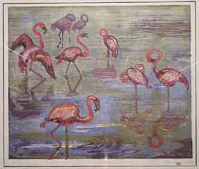 Item #03-0144 Flamingos. Meta Cohn Hendel