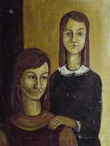 Item #03-0204 Two Young Women. American Artist