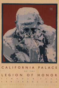 Item #03-0217 California Palace of the Legion of Honor. (Rodin’s Thinker). David Lance Goines