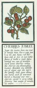 Item #03-0360 Cherries Jubilee from Thirty Recipes Suitable for Framing. David Lance Goines