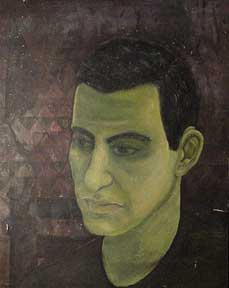 Item #03-0601 Portrait of a green faced Man. Portrait Artist