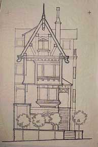 Item #03-0625 Victorian House. Van Ness Avenue, San Francisco. San Francisco Artist
