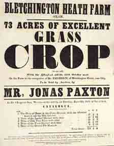 Paxton, Jonas - Bletchington Heath Farm, Oxon [Original Auction Poster]
