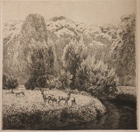 Frank, A. - Deer in a Landscape