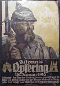 Item #03-0781 Altona’s Opfertag 18 January 1916. (German World War 1 poster). W. Battermann