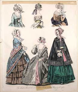 Nineteenth Century Artist - The Last and Newest London and Paris Fashions. 1812 Morning Dresses