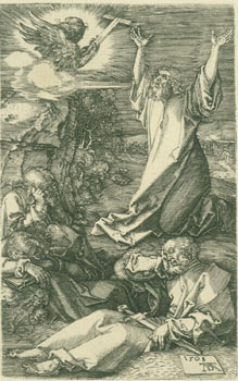 Item #03-0853 Agony in the Garden. Christus am Ölberg. Engraved Passion. Albrecht Dürer