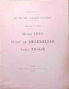 Item #035-6 James Ensor, Henri de Braekeleer & Henri Leys = Graphic Work. Loys Delteil, ed