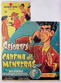 Cantinflas (Mario Moreno) - Resortes En Cadena de Mentiras. Abogado. [Movie Poster / Cartel de la Pelcula]