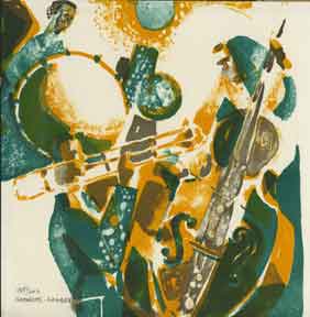Item #04-1054 Jazz Musicians in Orange and Green. Georges Lambert