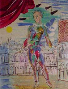 Item #04-1127 Arlequin à la manière venitienne. Raoul Dufy