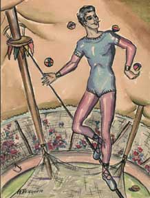 Item #04-1157 Portrait of a Male Trapeze Artist. Alexis Pencovic