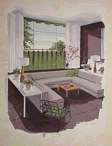 Item #04-1216 A 1950s Residential Interior. Charles Otto Heilemann.