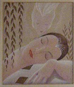 Item #04-1237 Art Deco lady sleeping, facing right. Leo Saalk