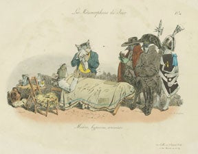 Item #04-1340 Les Métamorphoses du Jour. No. 14. Misère. Isidore Grandville