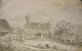 Item #04-1411 Schloss Tianoprischt im Kaurzimer Kreise von der Mitternereht Seite. German Artist.