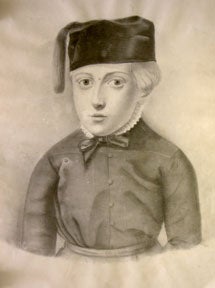 Item #04-1420 Portrait of a boy with a cap and tassle. Anonymous
