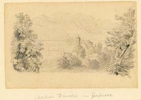 Bernhardi, Herman - Chateu Dcrles. Lake Geneva. Genferse