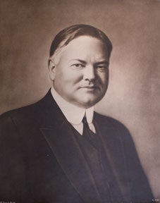 Item #05-0357 Portrait of Herbert Hoover. Harris, Ewing