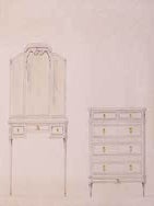 Item #05-1096 Grands Appartements. Projet B. Nos. 2 & 3. Menuiserie d'Art - Meubles de...