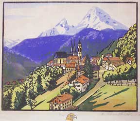 Schmitz, Richard - Barvarian Village. Dorf in Bayern