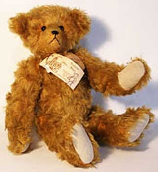 Item #05-1709 Root beer mohair teddy bear by Sharon Lapointe. Sharon Lapointe
