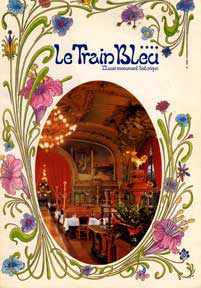 Item #05-2094 Menu and carte des vins for Le Train Bleu. Le Train Bleu