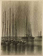 Item #05-2115 Sailboats in Port. Richard Aberle Florsheim.