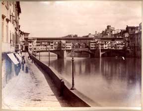 Item #07-0188 Fiesole - Panorma della Città e contorni [with] Firenze. Lung'Arno Acciajoli col Ponte Vecchio. Brogi and Alinari.