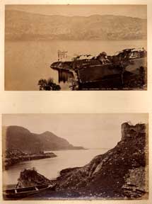Item #07-0213 Castle Urquhart, Loch Ness [with] Strome Castle, Loch Carron. G. W. Wilson, James...