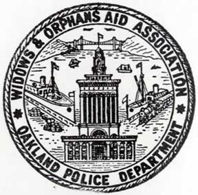 Item #07-0250 Widows & Orphans Aid Association. Oakalnd Police Department. Letterpress Metal Cut...