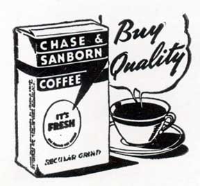 Letterpress Metal Cut Artist - Chase & Sanborn Coffee