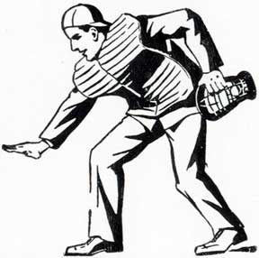 Item #07-0272 Baseball Umpire. Letterpress Metal Cut Artist