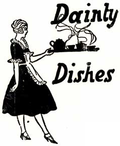 Item #07-0326 Dainty Dishes. Letterpress Metal Cut Artist
