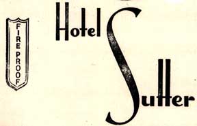 Item #07-0331 Hotel Sutter: Fireproof. Letterpress Metal Cut Artist