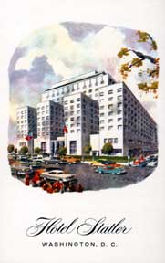 Item #07-0418 Two postcards for the Hotel Statler. Hotel Statler.