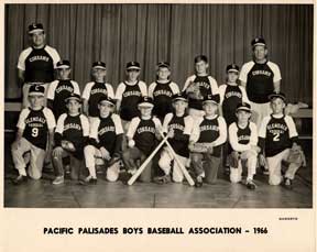 Item #07-0505 Pacific Palisades Boys Baseball Association 1966. Pacific Palisades Boys Baseball...