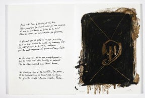 Item #07-0751 "Sonnet VII" from Vingt-deux poèmes by Jean Cassou. Antoni Tàpies.