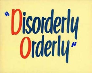 Item #07-0780 Hand-painted lobby card for the film Disorderly Orderly. Frank Tashlin, dir
