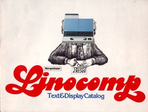 Item #07-0802 Mergenthaler Linocomp Text & Display Catalog. Mergenthaler Linotype Co