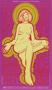 Item #07-0815 Postcard reproduction of psychedelic poster for a Chambers Brothers concert. Wes Wilson.