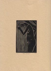 Item #07-0843 Hair Combing. [Portrarit of Petra, the artist's daughter]. Eric Gill