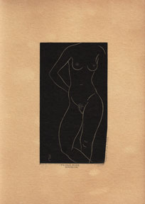 Item #07-0844 Female Nude, Standing. From Twenty-Five (25) Nudes. Eric Gill
