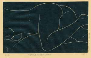 Item #07-0846 Female Nude, Lying. From Twenty-Five (25) Nudes. Eric Gill