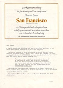 Item #07-1176 Prospectus for San Francisco. Lou Johnson