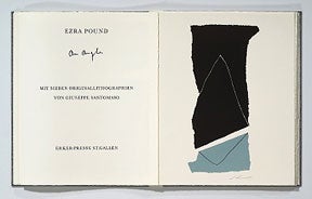 Item #07-1235 An Angle. Reduced size facsimile edition. Ezra Pound, Giuseppe Santomaso