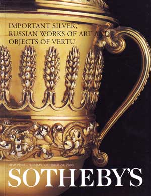 Item #08-0190 Important Silver, Russian Works of Art and Objects of Vertu. New York Tuesday October 24, 2000. Sale 7529. Sotheby’s, Hong Kong.